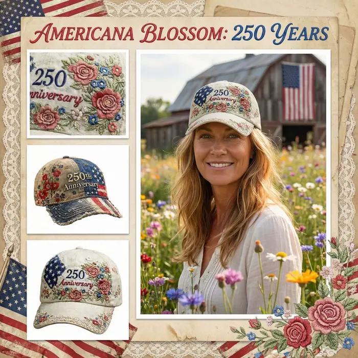 Casquette de baseball vintage à imprimé floral pour le 250e anniversaire des États-Unis, chapeau de soleil commémoratif pour hommes et femmes, multifonctionnel, tendance et décontracté pour toutes les occasions