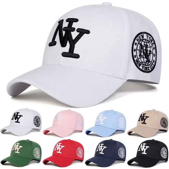 Casquettes de baseball unisexes avec broderie de lettres NY