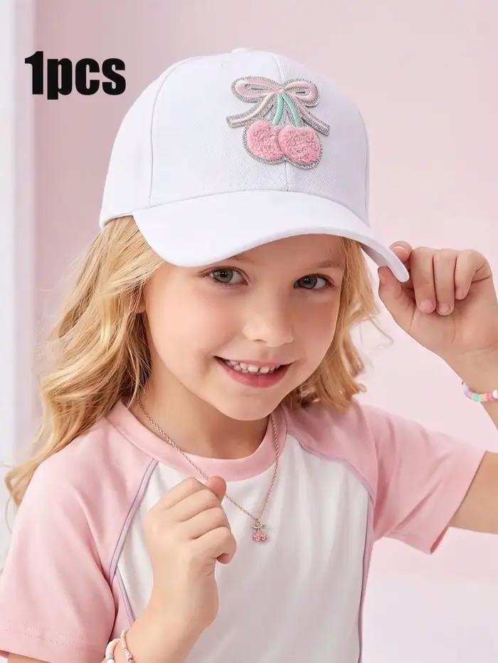 Casquette de baseball colorée pour filles de 5 à 10 ans