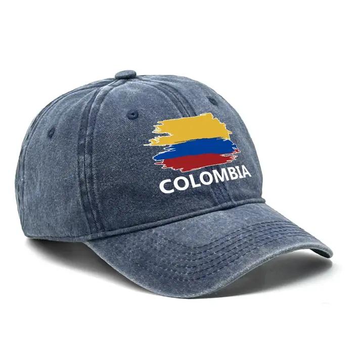 Colombie drapeau casquette de Baseball femmes en plein air décontracté couleur unie