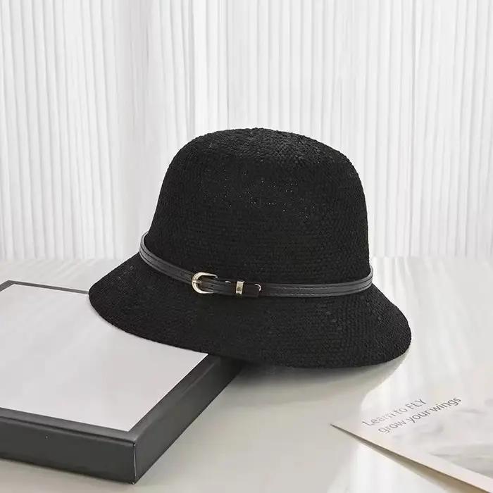 Chapeau de soleil en lin simple pour femme
