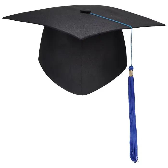 Chapeau de Diplôme Noir pour Adultes Chapeau de Graduation Unisexe en Coton Matière Élégante pour Occasions Spéciales Cérémonies de Remise de Diplômes Fêtes de Promotion