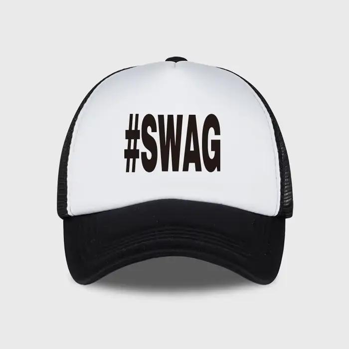 Casquette en maille éponge SWAG Bold chapeau de soleil léger sport pour homme et femme hip hop streetwear skateboard tenues décontractées four seasons