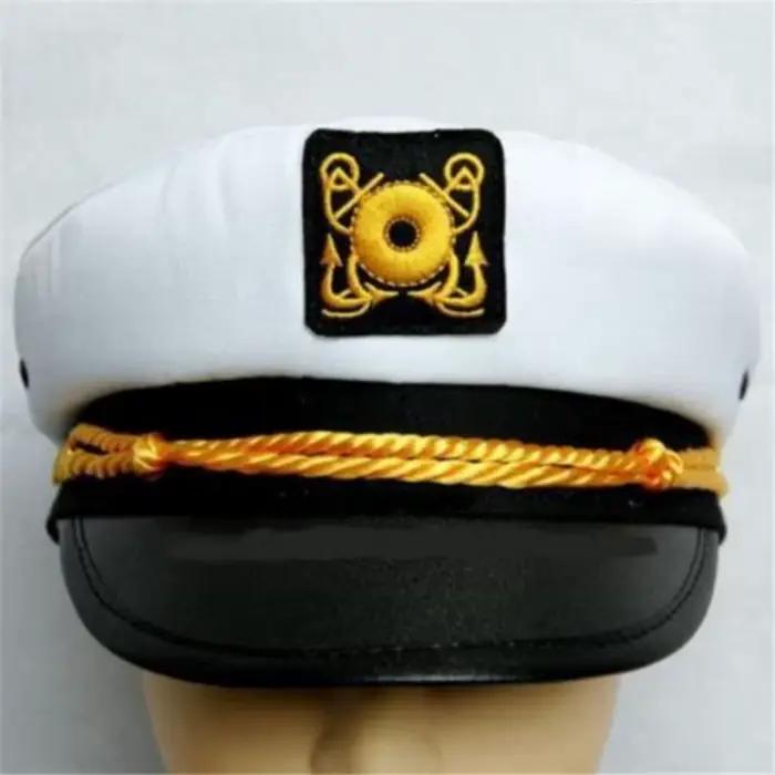 Chapeau de capitaine de bateau de marine réglable