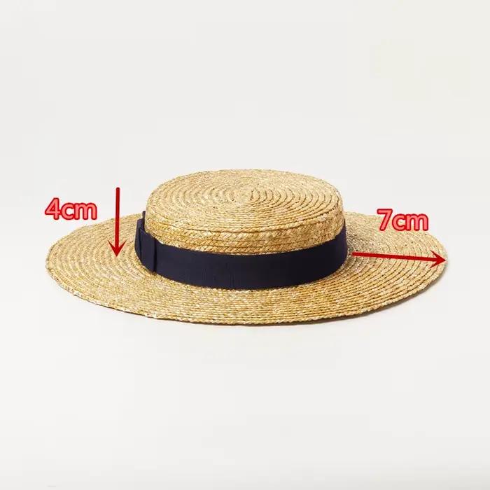Chapeau en paille chic fait à la main pour hommes et femmes
