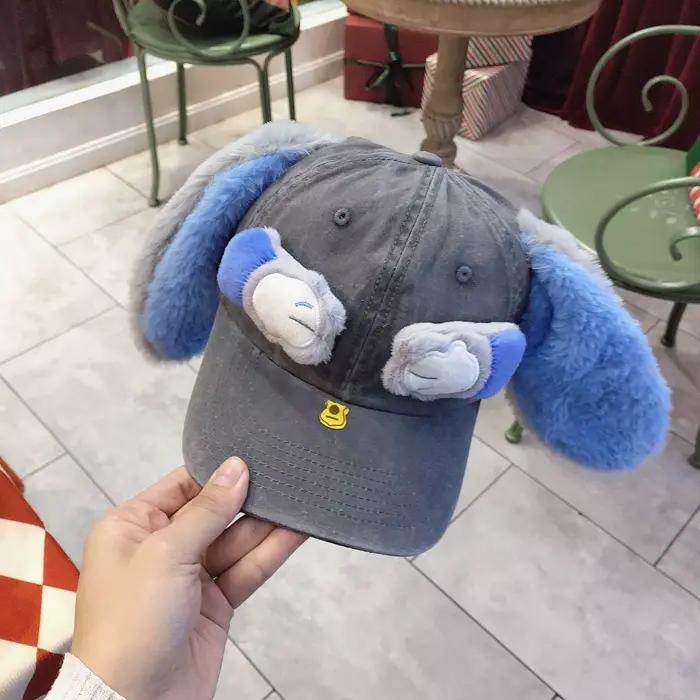 Casquette de baseball en peluche avec oreilles d'animaux mignonnes (lapin