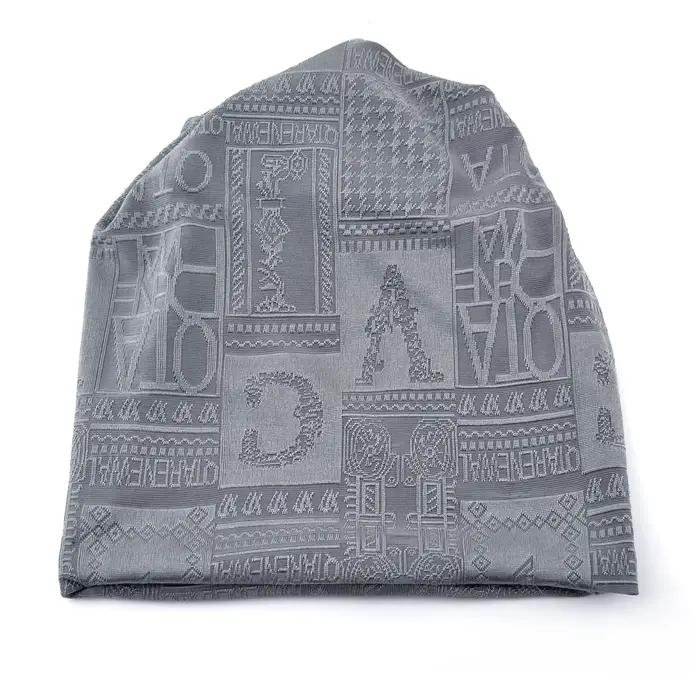 Double usage écharpe Beanie femmes tricoté Jacquard chapeaux hommes