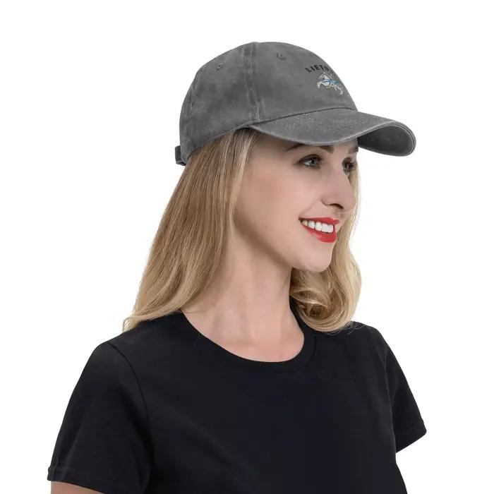 Casquette en denim lituanienne avec armoiries unisexe pour homme et femme pour extérieur tout au long de l'année polyvalente et confortable