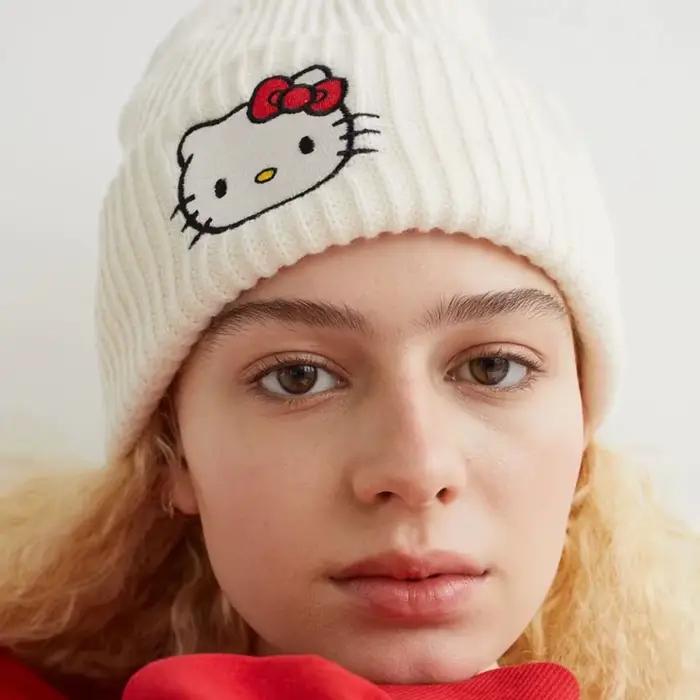 Offre spéciale Saniro Hello Kitty bonnet chapeau femmes mignon dessin animé cannelle mélodie Kuromi hiver