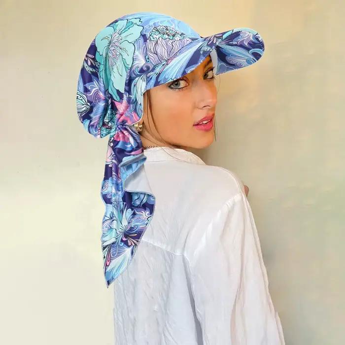 Chapeau incurvé Mazia polyester pour femmes protection solaire style décontracté polyvalent toutes saisons