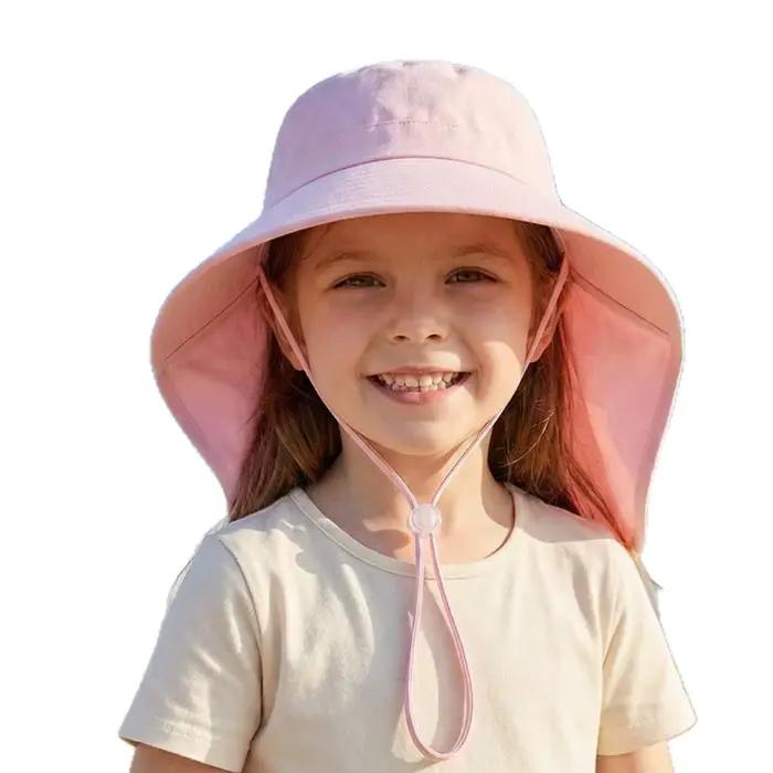 Chapeau de pêcheur pour enfants en polyester protection UV style fashion occasion été plage jardin