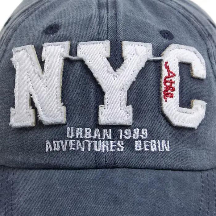 Casquette de baseball vintage en coton lavé pour homme