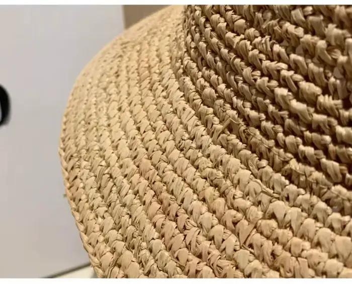 Chapeau de paille en raphia de haute qualité pour femmes
