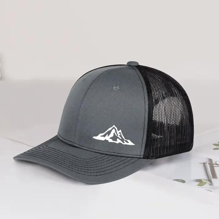 Chapeau de pêcheur en maille à motif de collines minimaliste