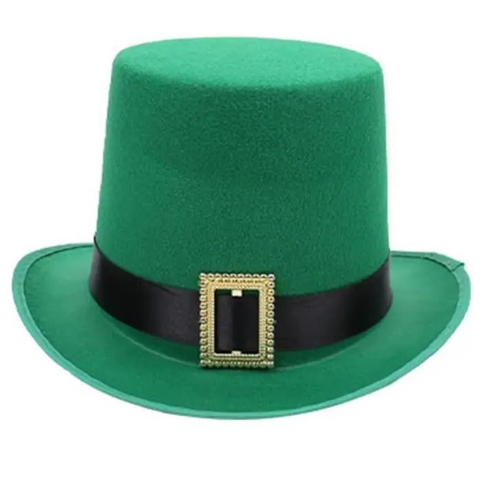 P9FE – chapeau seau lutin vert, couvre-chef unisexe pour spectacles théâtre