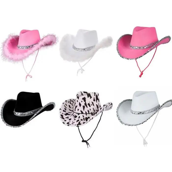 Chapeau de cow-girl à paillettes pour femmes