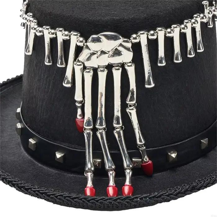 Casquette gothique élégante avec frange décorative