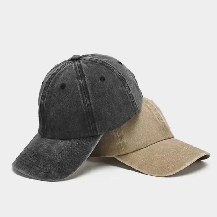 Casquette de baseball en coton délavé pour hommes et femmes style sport vintage hip hop pour occasions décontractées et événements sportifs