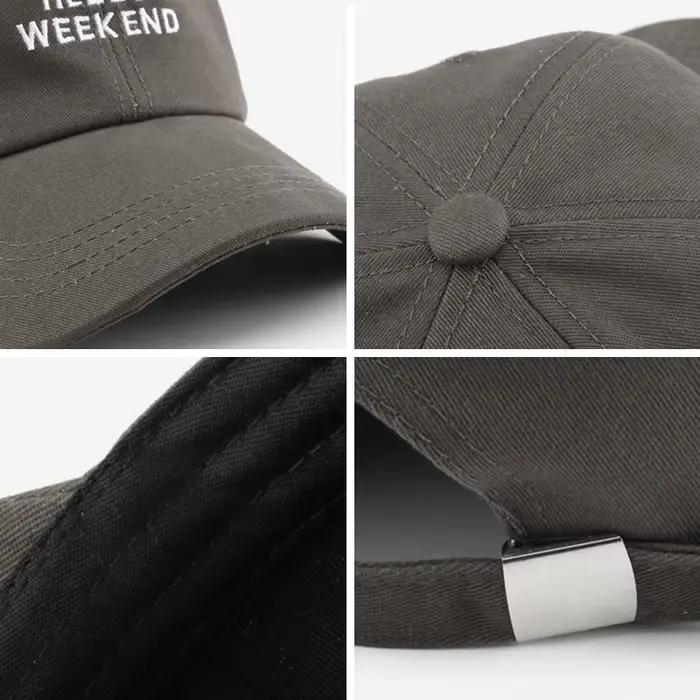Casquette de Baseball avec Lettres Brodées Casquettes Hip Hop Pour Hommes Femmes Occasions Décontractées Visière Large Coton Polyester