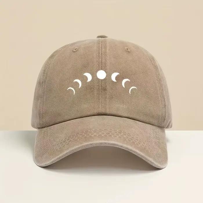 Chapeaux de camionneur rétro classiques conception de Phase de lune casquette de Baseball réglable unisexe chapeaux de voyage en acrylique pour l'extérieur pour toutes les saisons