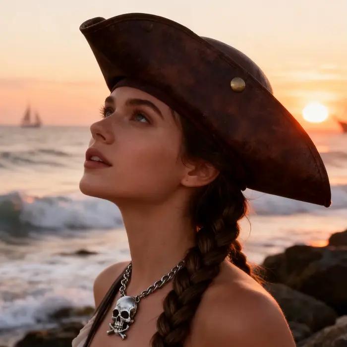 Chapeaux de Pirate Cosplay simples de couleur Pure