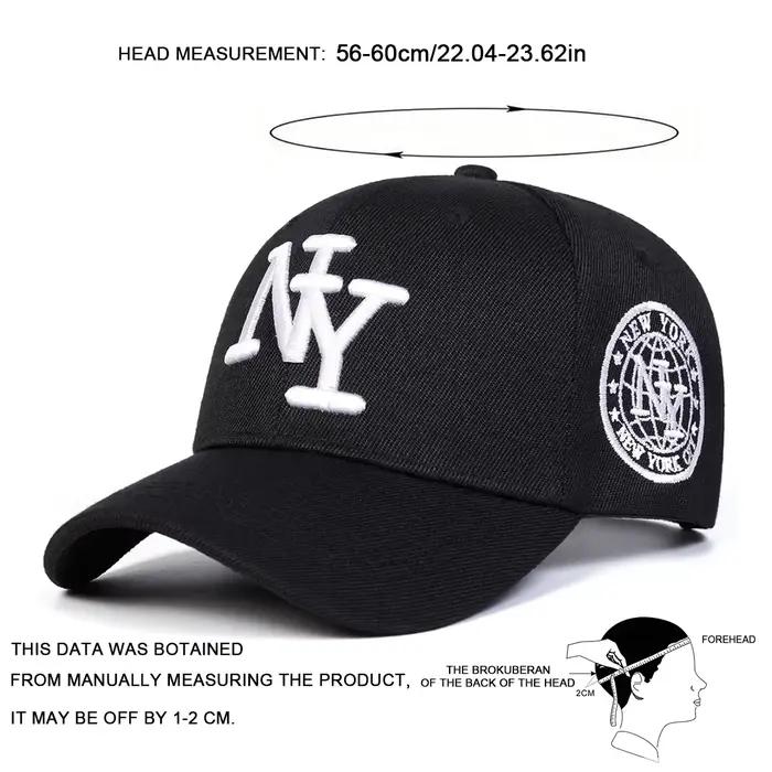Casquettes de baseball unisexes avec broderie de lettres NY