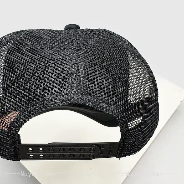 Casquettes de baseball American Street Letters en maille respirante, design color block, protection solaire, style urbain pour homme et femme occasions extérieures