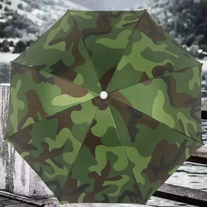 Chapeau parapluie anti-UV pliable et imperméable pour la pêche et la plage