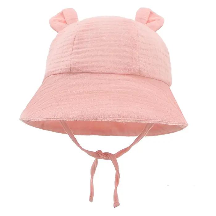 Chapeaux de bébé en mousseline pour filles et garçons