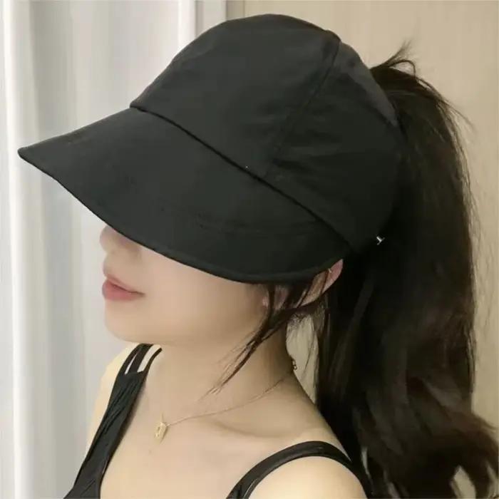 Chapeau de soleil d'été pour femmes, pare-soleil pliable, plage, grands bords, cyclisme, activités de plein air, style sportif, protection solaire, printemps et été