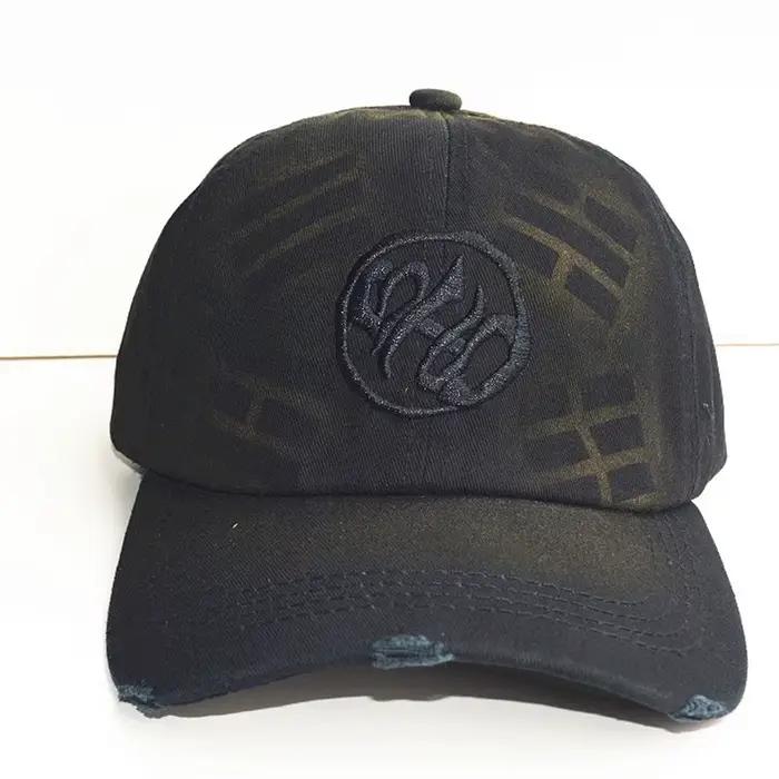 Casquette de baseball brodée en coton noir pour fans de K-pop