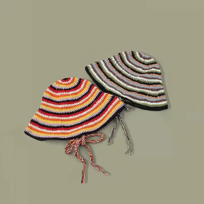 Chapeau de soleil tricoté à la main pour femmes