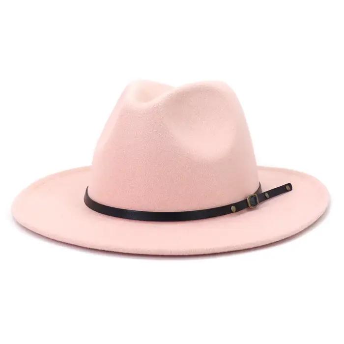Fedora chapeau femmes hommes automne hiver Vintage feutré Jazz haut chapeaux dames tendance fête mariage Performance casquette Sombreros De Mujer