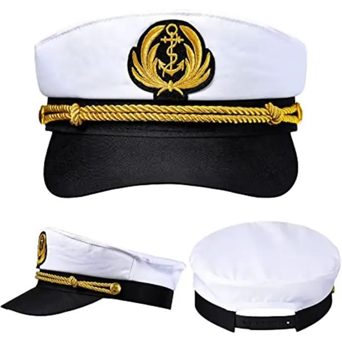 Chapeau de capitaine de yacht réglable pour hommes et femmes