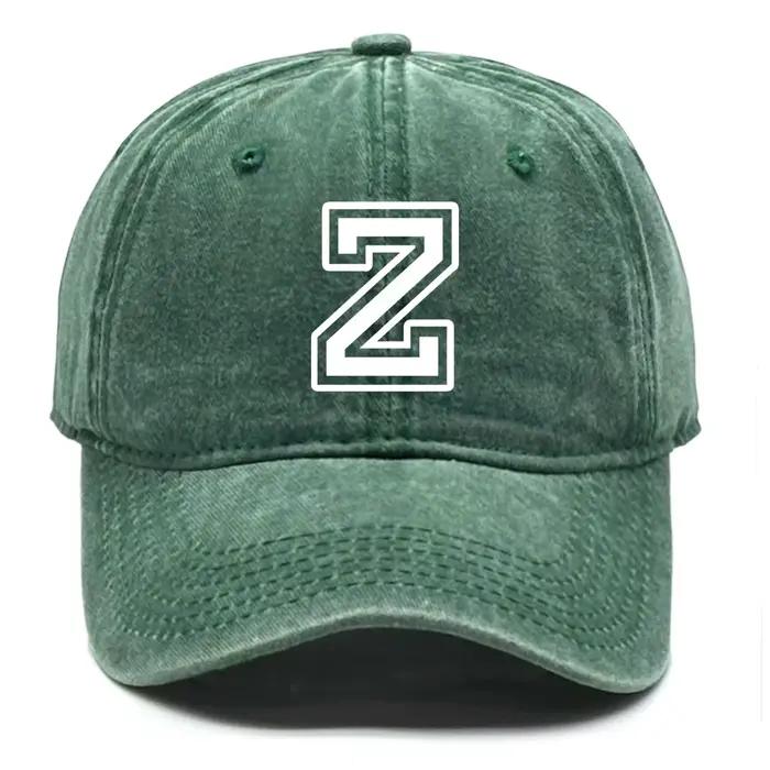 Casquette de baseball imprimée initiale A-Z pour hommes et femmes style rétro sportif occasionnels extérieurs usage quotidien