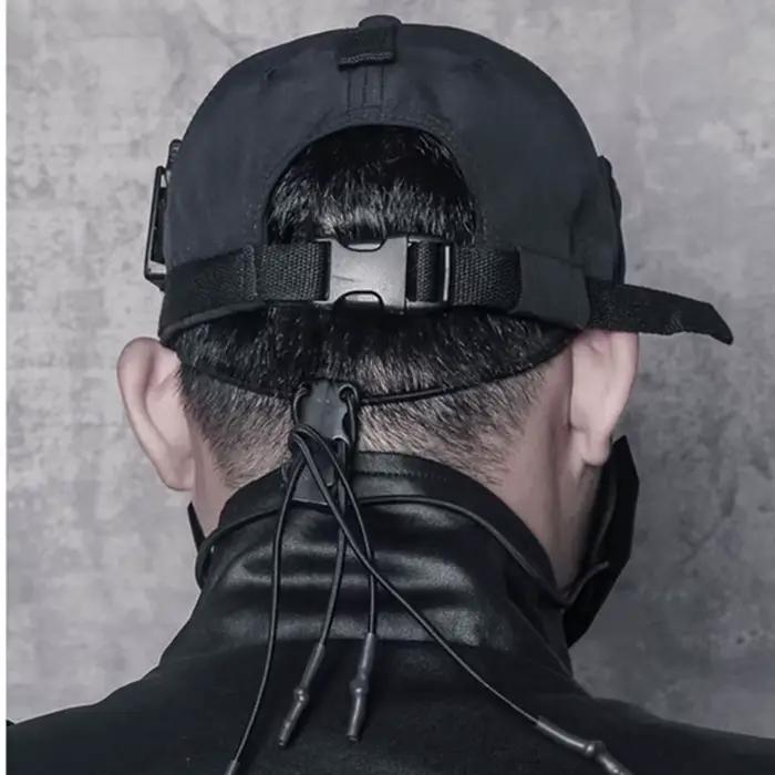Casquette de Baseball Punk Hip Hop Techwear pour Homme et Femme