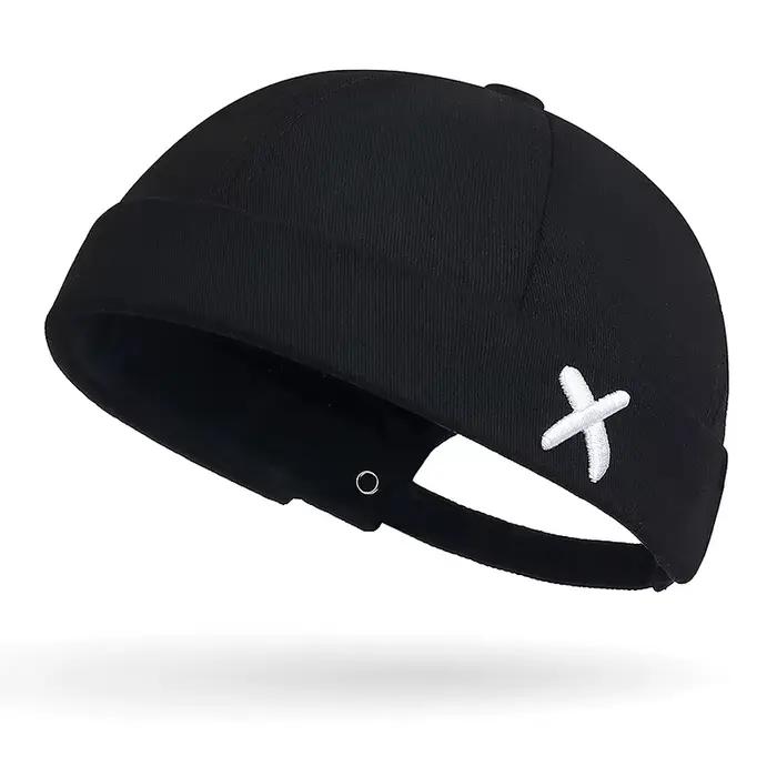 Nouveau chapeau dôme brodé ajustable style coréen sans bord pour le printemps et l'été
