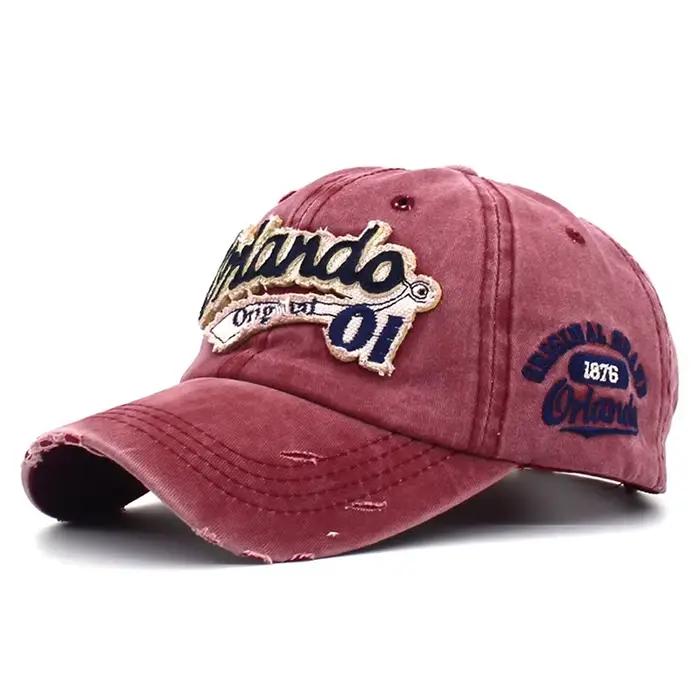Nouvelle Casquette de Baseball Lavée 2026 Orlando 01 Brodé Hip Hop Skateboard Quotidien Décoration Protection Solaire Unisexe