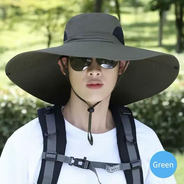 Chapeau de soleil en polyester à grand bord pour hommes et femmes
