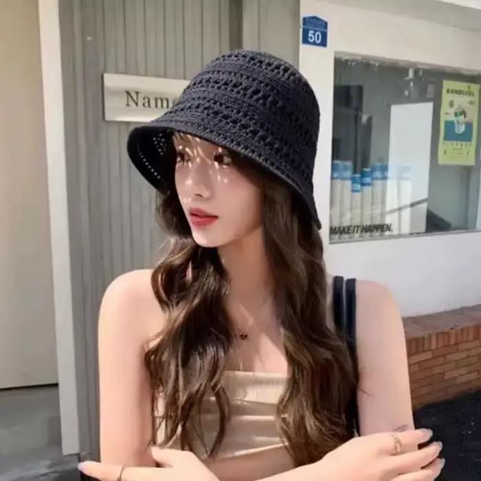 Chapeau de paille coréen d'été pour femme