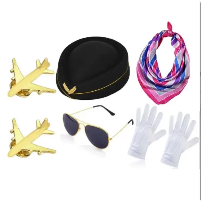 Accessoires de vêtements d'agent de bord pour femmes