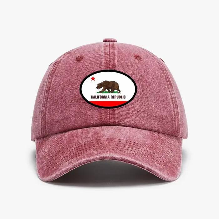 Casquette de baseball unisexe avec drapeau de la République de Californie
