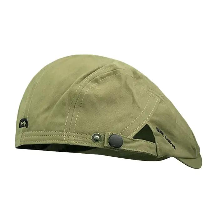 Béret décontracté brodé en coton