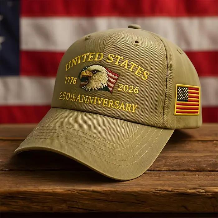 Casquette de baseball du 250e anniversaire des États-Unis - Design Eagle & Liberty