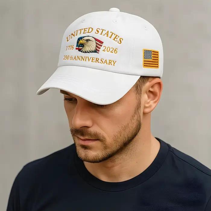 Casquette de baseball du 250e anniversaire des États-Unis - Design Eagle & Liberty