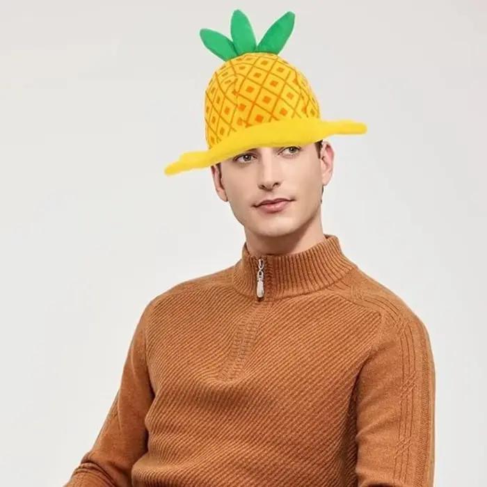 Décorations Dansantes : Chapeau Ananas Doux et Confortable