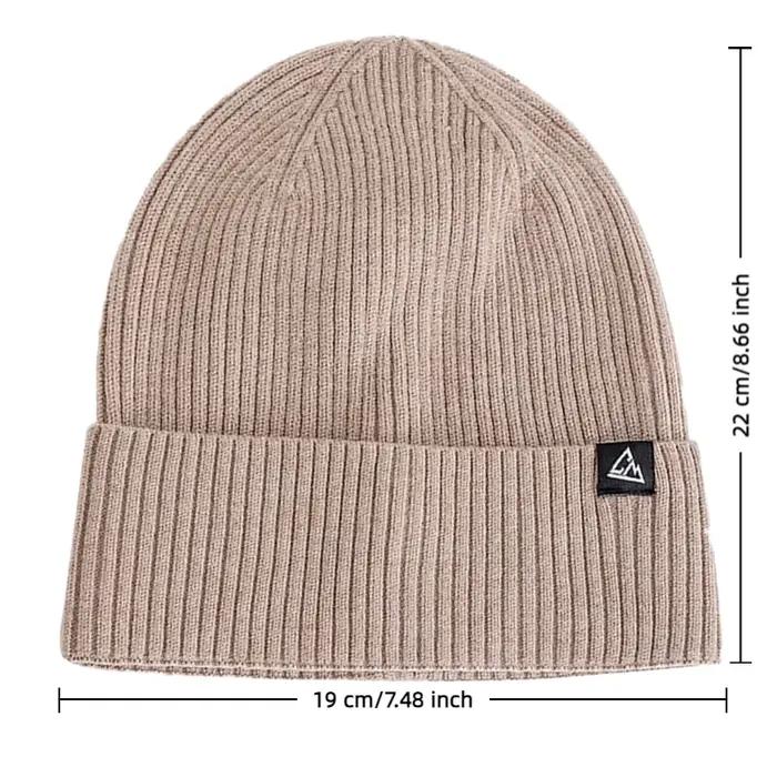 Offre spéciale unisexe automne/hiver bonnet chapeau montagne pic Labal haute élasticité tricoté chapeaux pour hommes