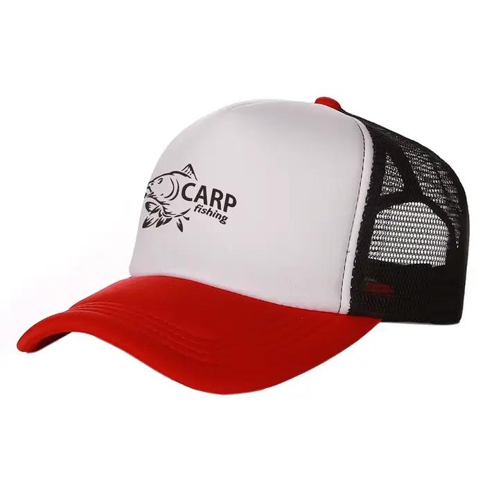 Carpe poisson camionneur casquettes hommes drôle pêche impression chapeau casquette de Baseball Cool été unisexe maille