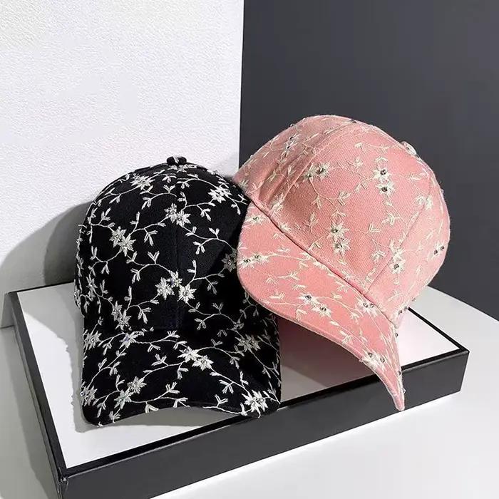 Casquette de baseball à imprimé floral tendance pour femme