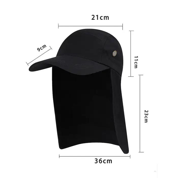 Chapeau de soleil à large bord avec rabat de cou pour protection UV, activités de plein air, randonnée et voyages en été
